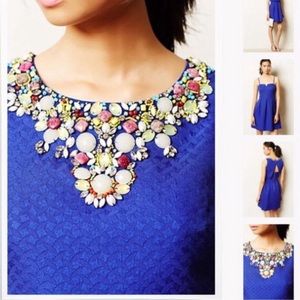 Anthro Moulinette Soeurs Royal blue dress.